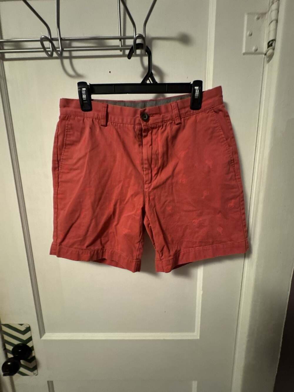 Amazon Essentials Men's Slim-Fit Lobster Print Shorts Red